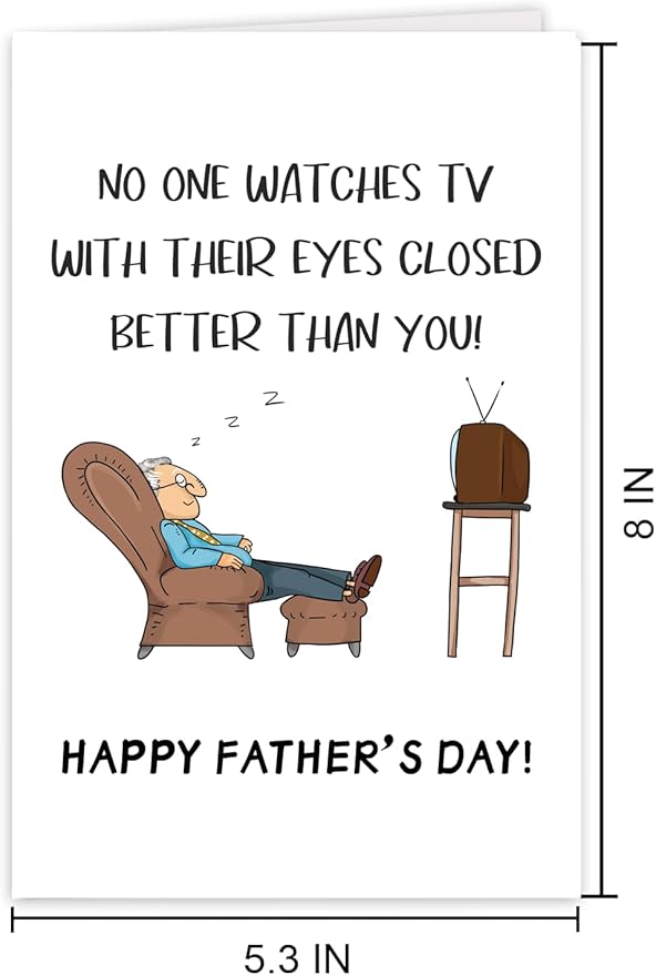 UUEFKTN Funny Fathers Day Card Gifts from Daughter Son, Humor Father's Day Card Gift for Dad Stepdad, Ideal Gift for Fathers Day, Happy Father's Day Card Gift for Dad Grandpa