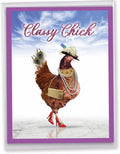 NobleWorks Jumbo Funny Birthday Greeting Card From Us 8.5 x 11 Inch with Envelope (1 Pack) Large Jumbo Bday Classy Chick J7230BDG-US
