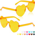 Heart Sunglasses 2 Pairs Heart Shaped Sunglasses Womens Heart Glasses Rave Sunglasses for Women Party Favors