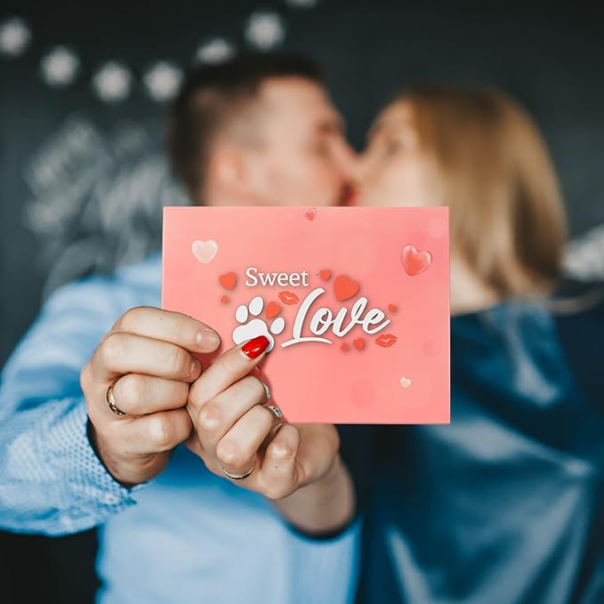 3D Musical Pop Up Anniversary Card with Shake Kiss Puppies, Heart Shaped Flashing Light and Music. Romantic "I Love You" Card for Husband, Wife, Men, and Women. Perfect for Valentine's Day, Birthday.
