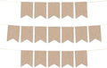 Andaz Press Hanging Pennant Banner with String, Kraft Brown, 1-Set, 24 Pennants, Approx. 12-Feet Long