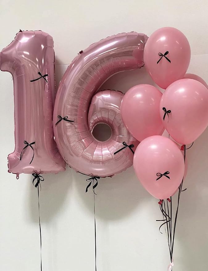 Pink Number 1 Balloons – 40 Inch Giant Foil Number Balloon, Light Pink Big Number Balloon for Girls Birthday, Baby Shower, Princess Theme Party Decorations