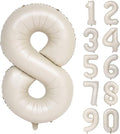 40 In Cream white Number Balloons Helium Foil Mylar Balloon Birthday Party banquet Decoration Digital 8