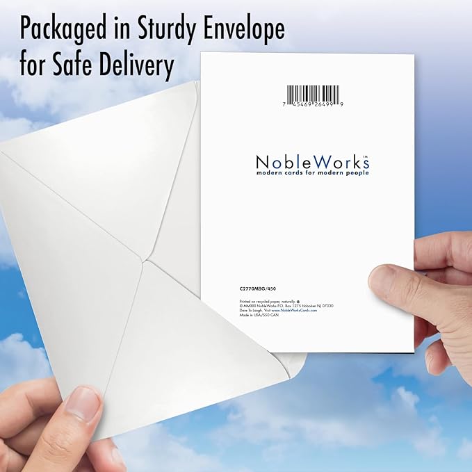 NobleWorks - Milestone Birthday Greeting Card with Envelope (4.63 x 6.75 Inch) - Inflated Messages -102 (Not Actual Balloons) C2770MBG