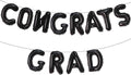 KALOR 16 Inch Black Congrats Grad Banner Balloons, Black Congrats Grad Letters Sign, Graduation Decorations 2026 for Graduation Party Decorations 2026