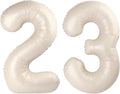 40 Inch Cream White 23 32 Large Number Balloon, 23 32 Cream White Birthday Party Decorations, Numbers 23 32 Foil Balloons for Anniversary Graduations Celebration Supplies