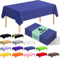 6 Pack Premium Disposable Plastic Tablecloth 54" x 108" Party Table Cloths Disposable for 6 to 8 Foot Tables Indoor or Outdoor Parties Birthdays Weddings Christmas Anniversary Buffet Table (Blue)