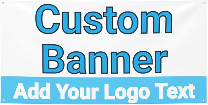 Custom Banners Personalized Banner Signs Add Your Text Photo for Party Birthday Graduation Wedding Event Decoration 35×71 Inches