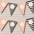 Sailing Nautical Beach Seaside Coral Black Personalized Birthday Party Bunting - Hanging Party Decoration - Birthday Party Banner Garland | Decorative Party Supplies