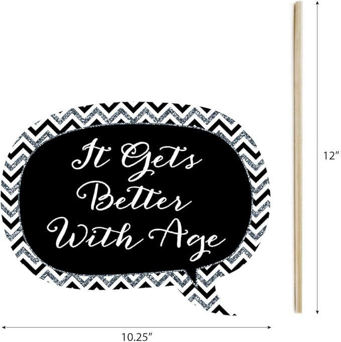 Big Dot of Happiness Wedding Anniversary - Photo Booth Props Kit 20 Count