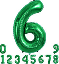 TONIFUL 40 Inch Dark Green Large Numbers Balloon 0-9 Birthday Party Decorations,Foil Mylar Big Number 6 Balloon Digital 6 for Birthday Party,Wedding, Bridal Shower Engagement Photo Shoot, Anniversary