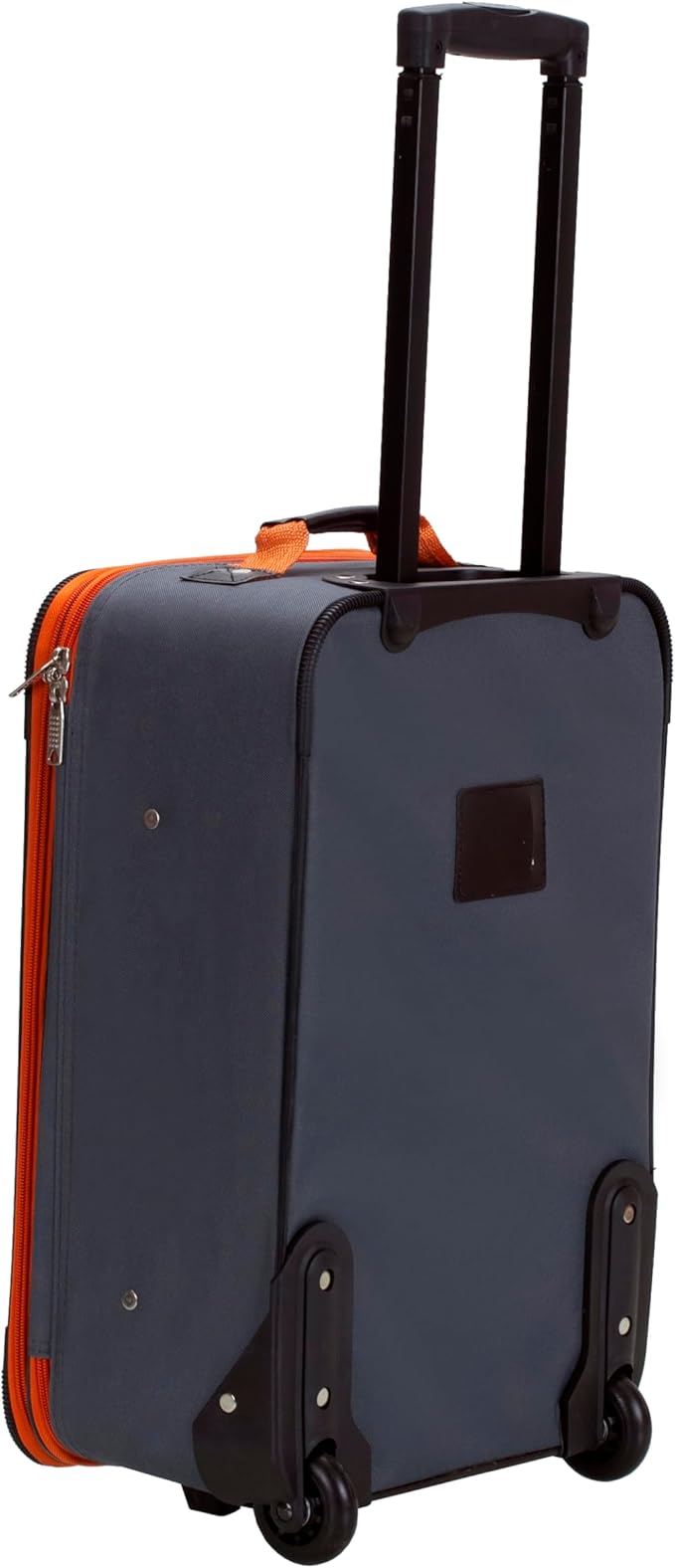 Rockland Fashion Softside 2 Piece Luggage Set, Expandable, (14" Tote/19" Upright), Charcoal