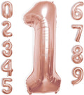 40 Inch Large Rose Gold Number Celebration and Decoration Balloon for Birthday Parties, Graduations, Anniversaries, Weddings, Photo Shoots, Special Events (Rose Gold Number 1)