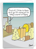 NobleWorks Hysterical Birthday Greeting Card with 5 x 7 Inch Envelope (1 Card) BdayCheese Aging C10299BDG