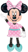 Anagram 34331 Minnie Airwalkers - Pink Dress Foil Mylar Party Balloon, 54", Multicolor, Pack of 1,10116417