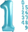 Number Balloons 1, 40 Inch One Balloons for 1st Birthday Girl Boy 1 11 21 Party Decorations Baby Shower Photo Shoot, Pastel Blue 1 Balloon
