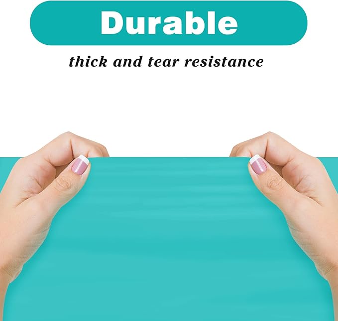 Kopokita 2PCS Teal Plastic Tablecloths 54 x 108 Inch, Disposable Table Cloths Rectangle Party Table Covers