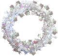 PMU 25 Ft Star Wire Shiny Garland White Iridescent - Halloween, Christmas Party, Wedding, Birthday, Festive Home Decoration Ornament White Iridescent