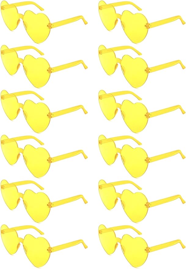 12/20Pcs Heart Shaped Sunglasses for Women, Party Favors Glasses for Wedding, Galentines, Valentines Decorations