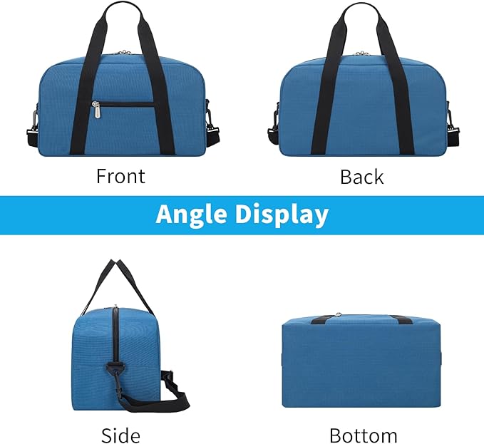 Apenze Small Gym Bag 14 inch lightweight Carry On Mini Duffel Bag for Travel Sport - Blue