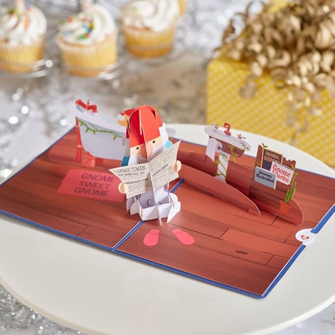 Lovepop Happy Birthday Pop-Up Card for Her and Him- 3D Humor Birthday Greeting Cards for Boys, Girls, Men, Women - Almost Done - 5" x 7" Gnome Card - Blank Note Card & Envelope Included