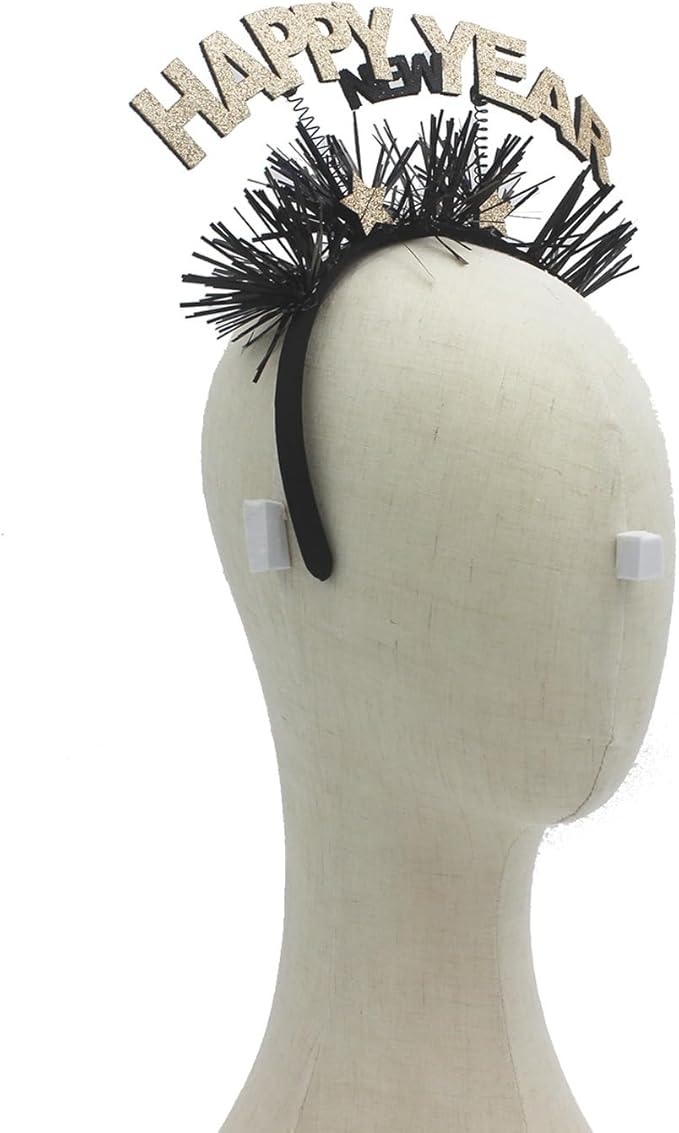BinaryABC Happy New Year Headband Tiara,New Year Eve Hair Accessories,2026 New Years Party Favors Supplies