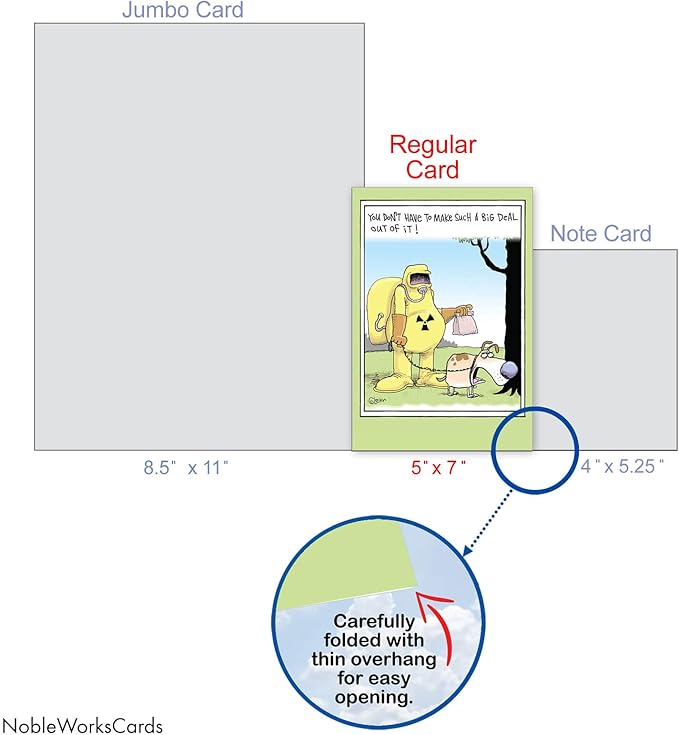 NobleWorks - Funny Birthday Greeting Card with Envelope (4.63 x 6.75 Inch) - Make Such A Big Deal 4370