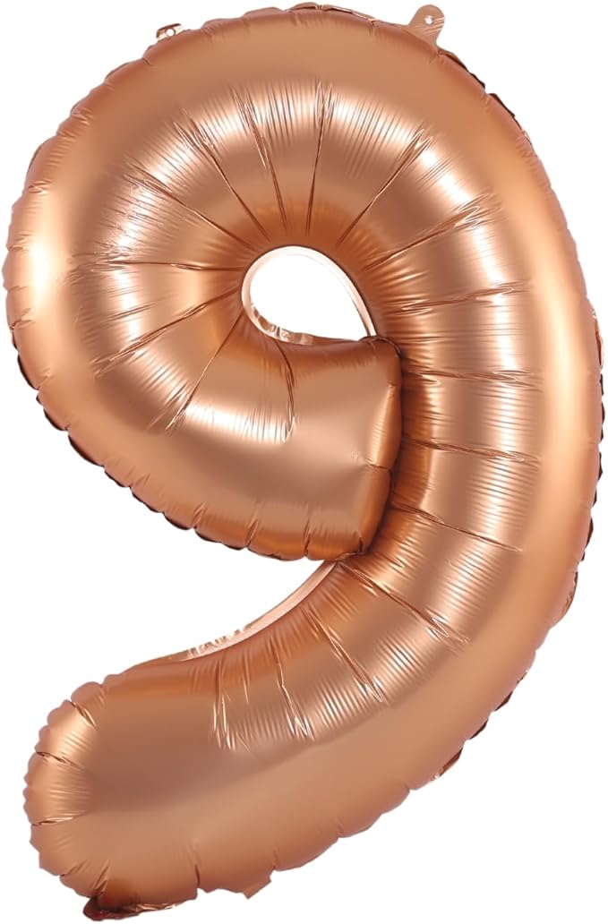 YPSelected 32 Inch Large Foil Helium Number Balloon Birthday Wedding Party 0-9 (Orange, 9)