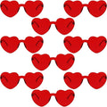 9 Pack Heart Shaped Sunglasses Rimless Heart Glasses for Bachelorette Party Birthday Decorations Party Favors