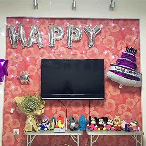 Glanzzeit 16 Inch Silver Foil Balloons Letters A to Z Numbers 0 to 9 for Prom Wedding Birthday Party Decor (Letter Y)