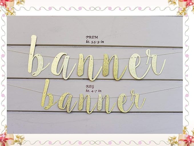 Custom Party Glitter Banner, Custom Glitter Garland, Birthday, Wedding Banner, Wedding Garland, Personalized, Golden