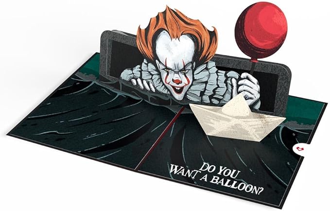 Lovepop Happy Birthday Pop-Up Card for Her and Him- 3D Humor Birthday Greeting Cards for Boys, Girls, Men, Women - Birthday - Pennywise Card - 5" x 7" Blank Note Card & Envelope Included