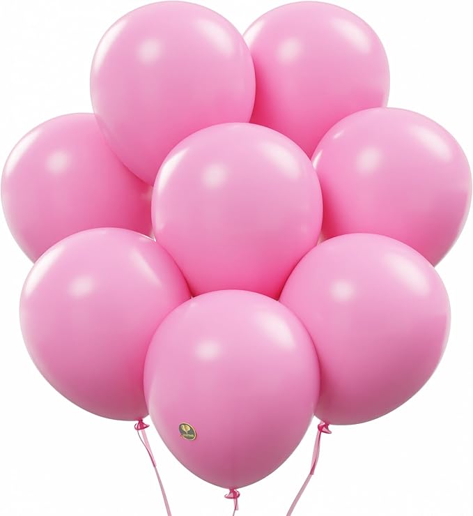 AFTERLOON® Biodegradable Balloons 50 pcs Pink 10 Inch, Matte Color Thickened Extra Strong Latex Helium Float, for Baby Shower Gender Reveal Garland Arch Wedding Kids Birthday Party Decorations