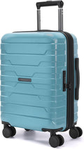 BAGSMART Carry On Luggage 22x14x9 Airline Approved with Spinner Wheels,Lightweight 20 Inch Luggage with TSA Lock,Expandable Hard Shell Carry On Suitcases for Men Women,Teal Blue