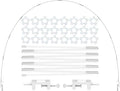 LANGXUN 12ft White Table Balloon Arch Kit, Balloon Arch Stand Frame for Birthday Party Wedding and Graduation Decorations, Christmas Decort Baby Shower Bachelor Party Supplies