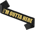 Sash for Retirement 2026 Graduation Farewell Going Away Party, High School & College Grad Gifts for Him Her Retired 2026 Keepsake for Man Women, Party Supplies, Black & Gold Glitter