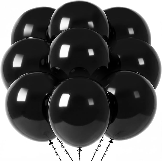 45 Pcs Black Big Balloons 18 Inch Bulk Latex Balloon for Birthdays Weddings Party Decorations
