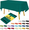 Plastic Teal Tablecloths 3 Pack Disposable Table Covers 54 x 108 Inches Pitch Onyx Teal Table Cloths for Parties Birthdays Weddings Anniversary BBQ Picnic, Fits 6 to 8 Foot Rectangle Tables