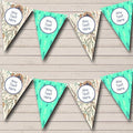Nautical Sailing Sea Map Green Seahorse Personalized Birthday Party Bunting - Hanging Party Decoration - Birthday Party Banner Garland | Decorative Party Supplies