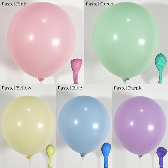 158PCS Pastel Balloon Arch Garland Kit with Pink Green Yellow Blue Purple Balloons for Unicorn Party Supplies, Rainbow Theme Birthday, Baby Shower Decorations, Colorful Garland