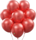 AFTERLOON® Biodegradable Balloons 24 pcs Pearlized Red 10 Inch, Pearlescent Thickened Extra Strong Natural Latex Helium Float, Colorful Bulk Color ballon Globos Para Decoration De Fiestas Kids