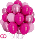 100Pcs Pink Balloons 12Inch Hot Pink Metallic Chrome Latex Balloons Baby Pink Balloon for Birthday Wedding Baby Shower Princess Party Decorations
