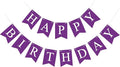 Purple Happy Birthday Banner Sign Happy Birthday Bunting Banner Garland for Kids Girl Woman Birthday Tea Party Decorations Bunting Flag Birthday Party Supplies