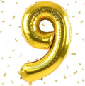 40 inch Gold Number Balloon Giant Foil Helium Balloons Gold Number 9 Balloon for 9th Birthday Party Anniversary Decorations Supplies