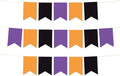 Andaz Press Hanging Pennant Banner with String, Orange, Black, Purple, 1-Set, 24 Pennants, Approx. 12-Feet Long, Halloween Theme Colored Supplies