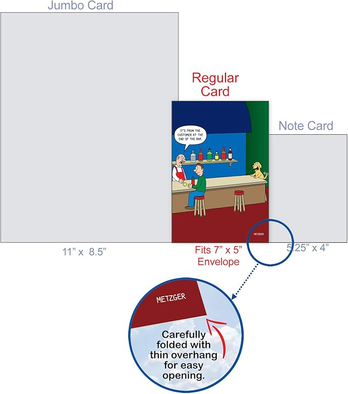 NobleWorks - 1 Funny Animal Card for Birthdays - Pet Cat and Dog Humor, Birthday Notecard with Envelope - Dog Customer C3672BDG