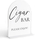 Cigar Bar Sign, White Arch Acrylic Wedding Sign, Wedding Signs for Ceremony and Reception, Cigar Lounge Decor, Bridal Shower Decor, Centerpiece Table Decorations Party for Bride and Groom-1