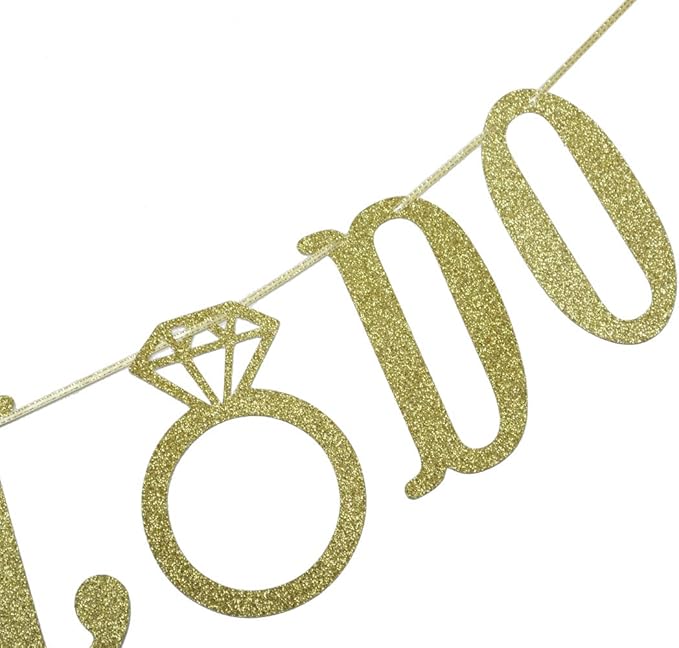 Qttier We Still Do Banner for Wedding Anniversary Party Decorations Sign Photo Prop (Gold)