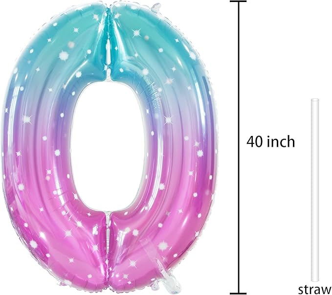Number Balloon Large number balloons 40 inch, Number 0 Balloons for Birthday Party Decorations
