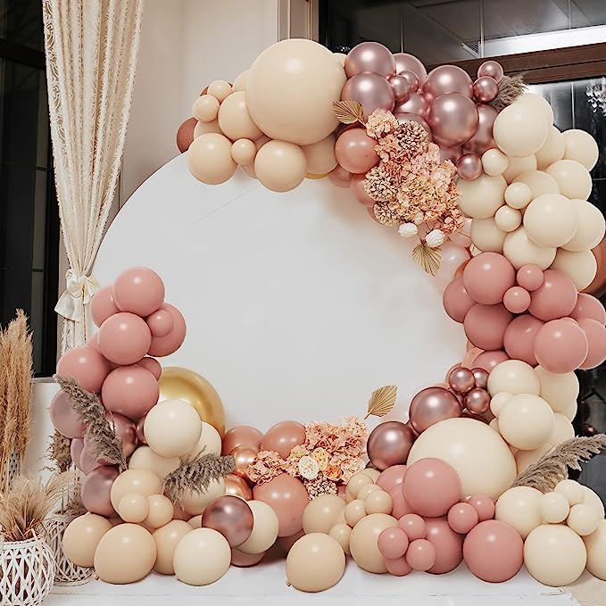 Dusty Pink Balloons 60pcs 5inch Small Matte for Balloon Garland Arch - Round Mini Retro Latex for Birthday Party Decoration DIY Wedding Bride